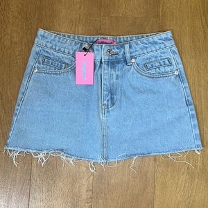 Edikted low rise denim skirt brand new never worn